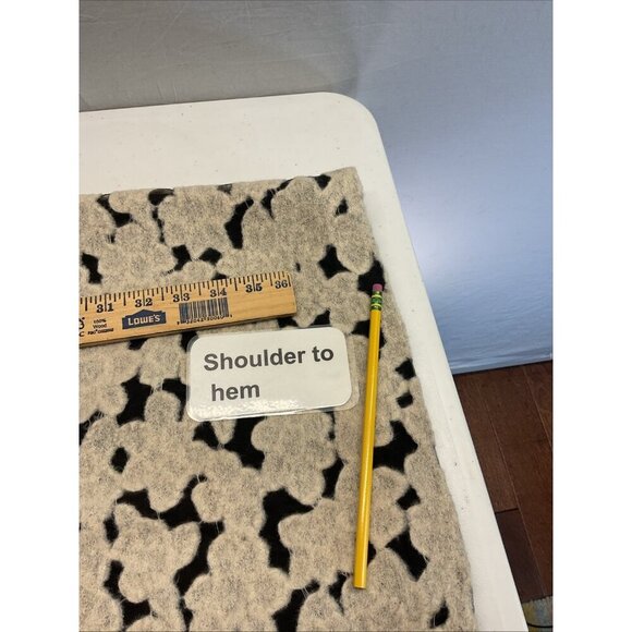 Carolina Herrera Wool Blend Floral burnout cap Sleeve Dress Black Ivory Size 12 - Picture 10 of 11